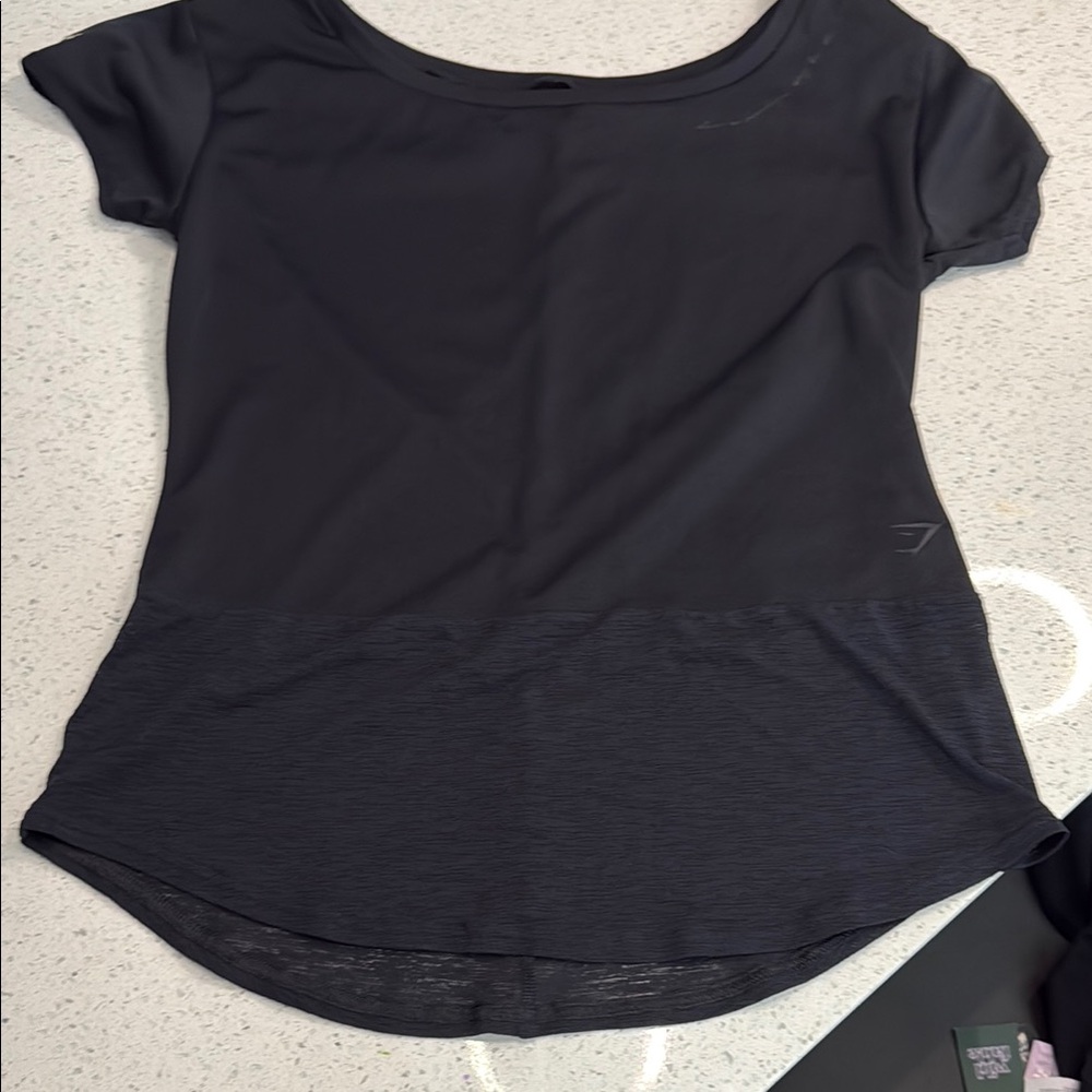 Gymshark Whitney Simmons Black Short Sleeve Mesh Tee